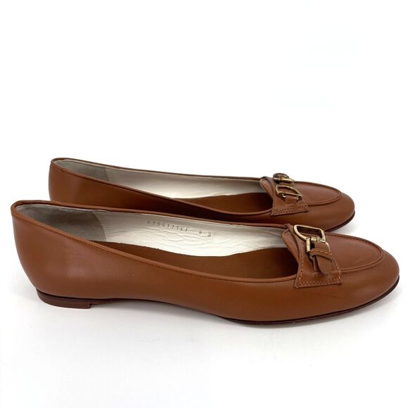 Ralph Lauren Collection Women 9 Loafers Purple Label Horsebit Saddle Brown EUC - Picture 3 of 16